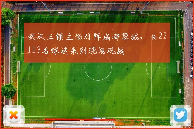 武汉三镇主场对阵成都蓉城，共22113名球迷来到现场观战